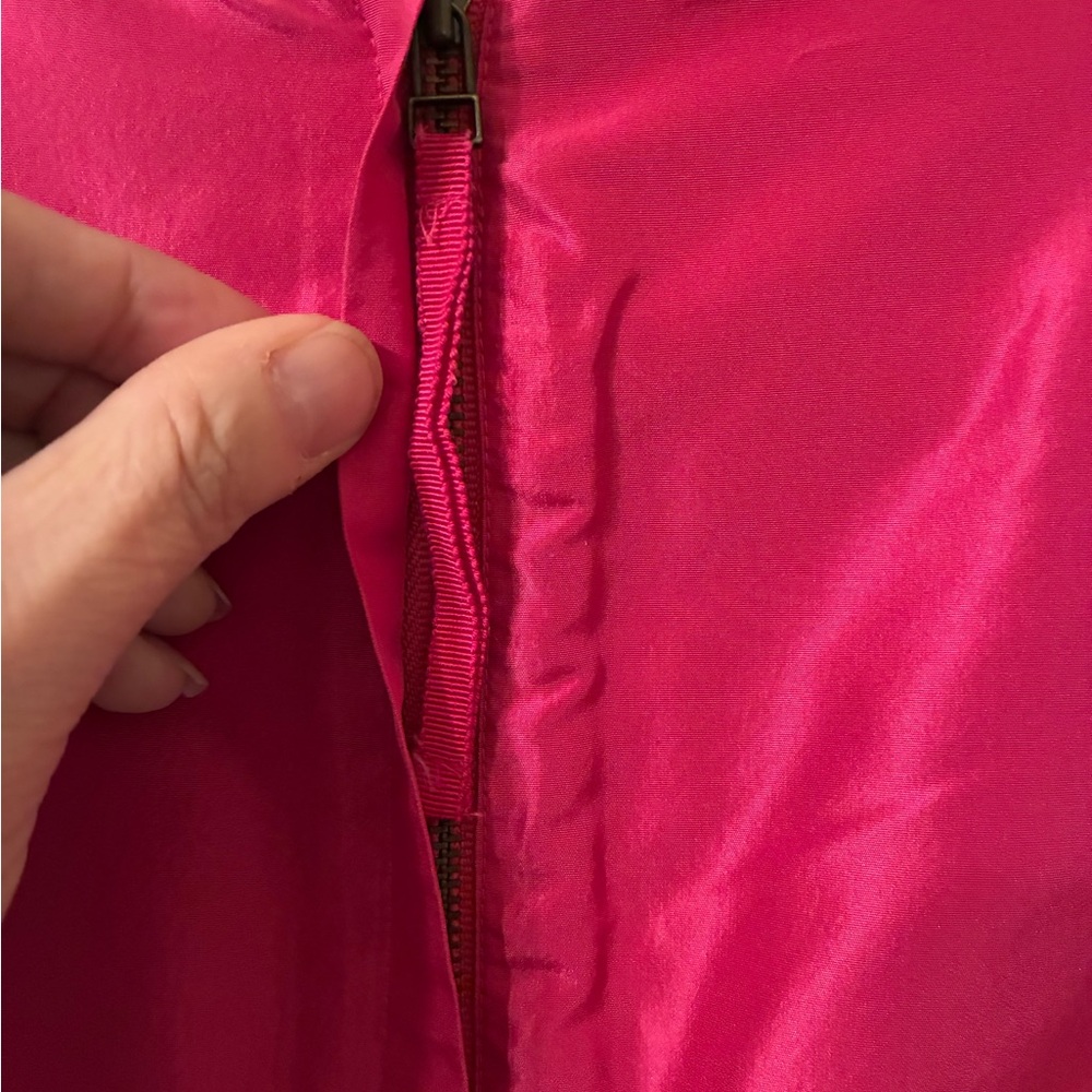 NWT “Mad Men” Banana Republic Fuschia Silk V-Neck Betty Dress 50s 60s Retro 0 - Picture 10 of 12